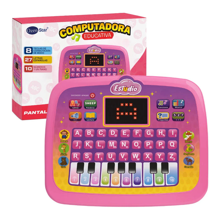 Computadora Educativa Infantil Juguete Piano Letras y Numero - vista 2