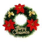 Set 2 Corona de Navidad 30 Cm Con Flores Decoracion Navideña