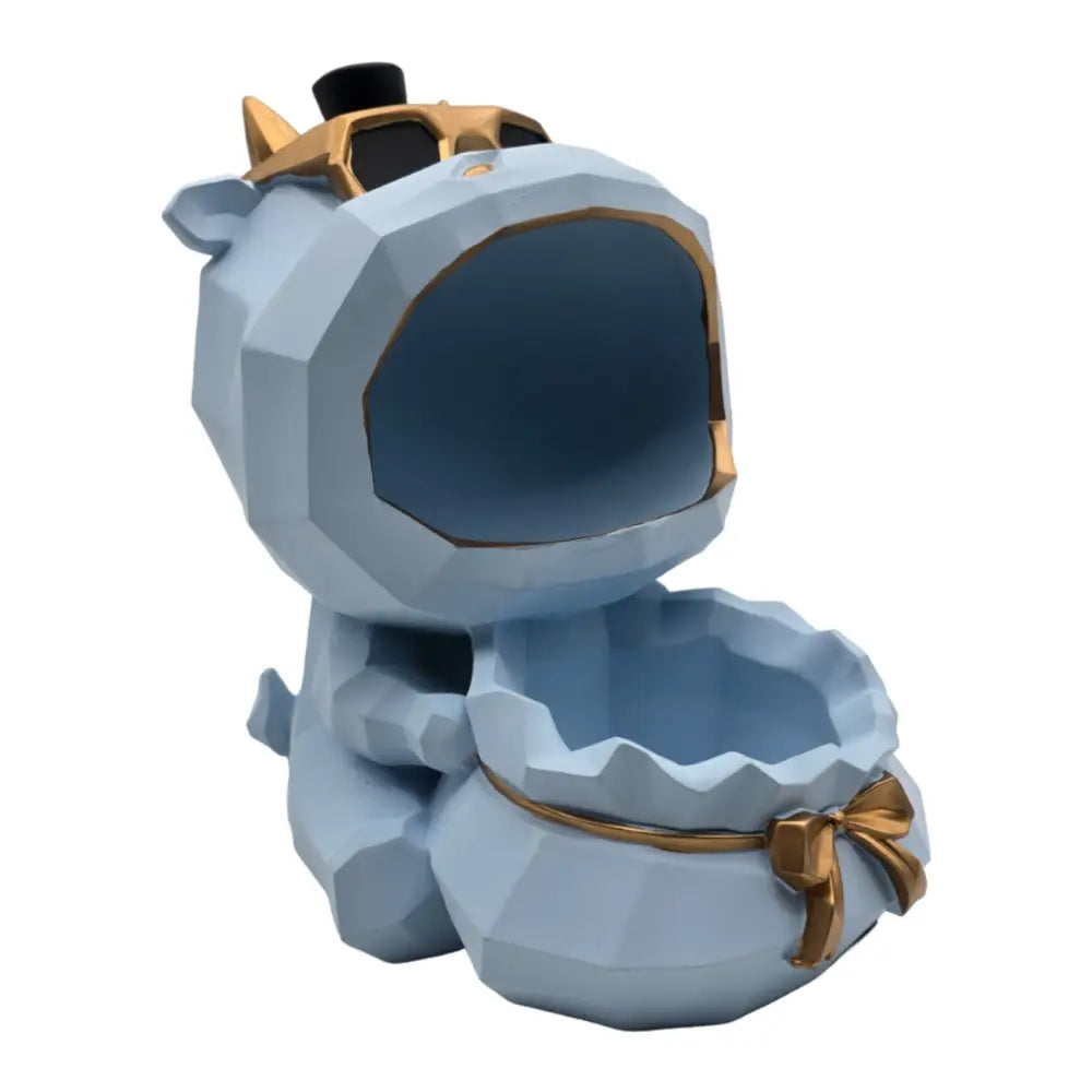 Escultura Decorativa Fortuna Porta Objetos Nordica Celeste - Fliperex