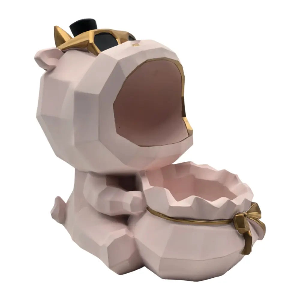 Escultura Decorativa Fortuna Porta Objetos Nordica Rosada - Fliperex