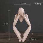 Set 2 Escultura Pensador De Resina Abstracta Moderna Arenisca