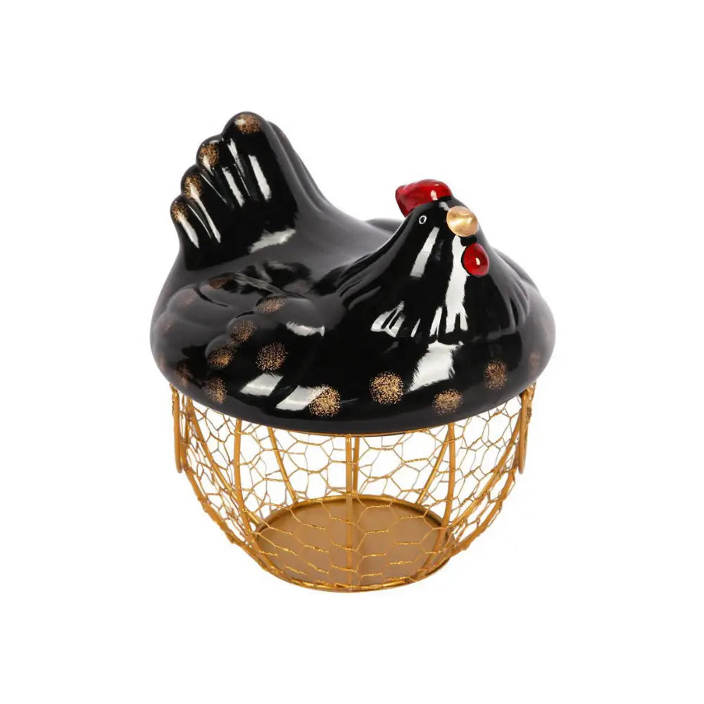 Gallina Decorativa Porta Huevos Cesta De Huevos - Fliperex