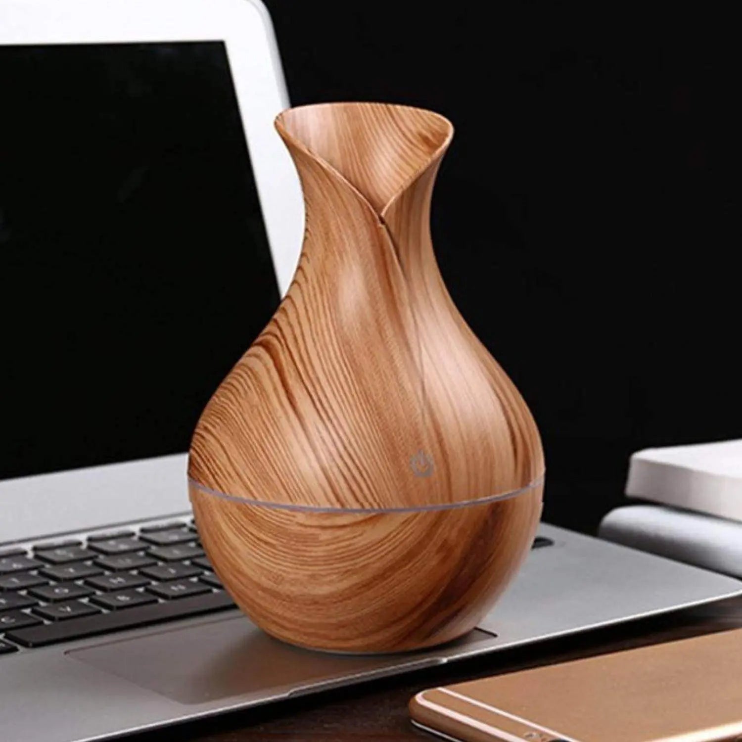 Humidificador Usb Estilo Madera Vaporizador De Aromas - Fliperex