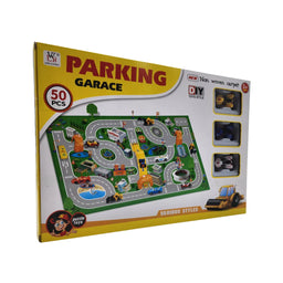 Juego Alfombra Para Niños Parking Garage Para Autitos 50 Pcs