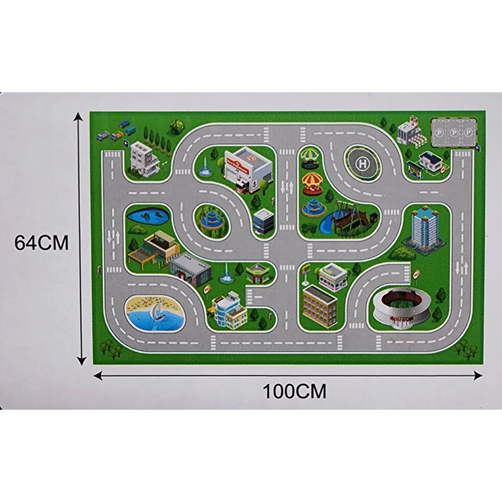 Juego Alfombra Para Niños Parking Garage Para Autitos 50 Pcs