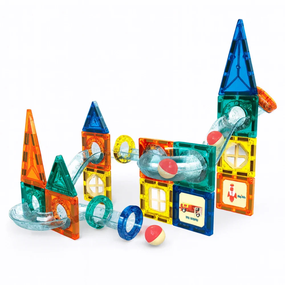 Juego Bloques Magneticos Construccion 42 Piezas Tobogan
