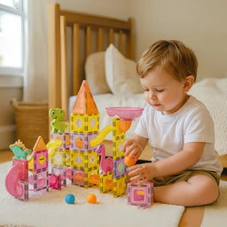 Juego Bloques Magneticos Construccion 69 Piezas Tobogan