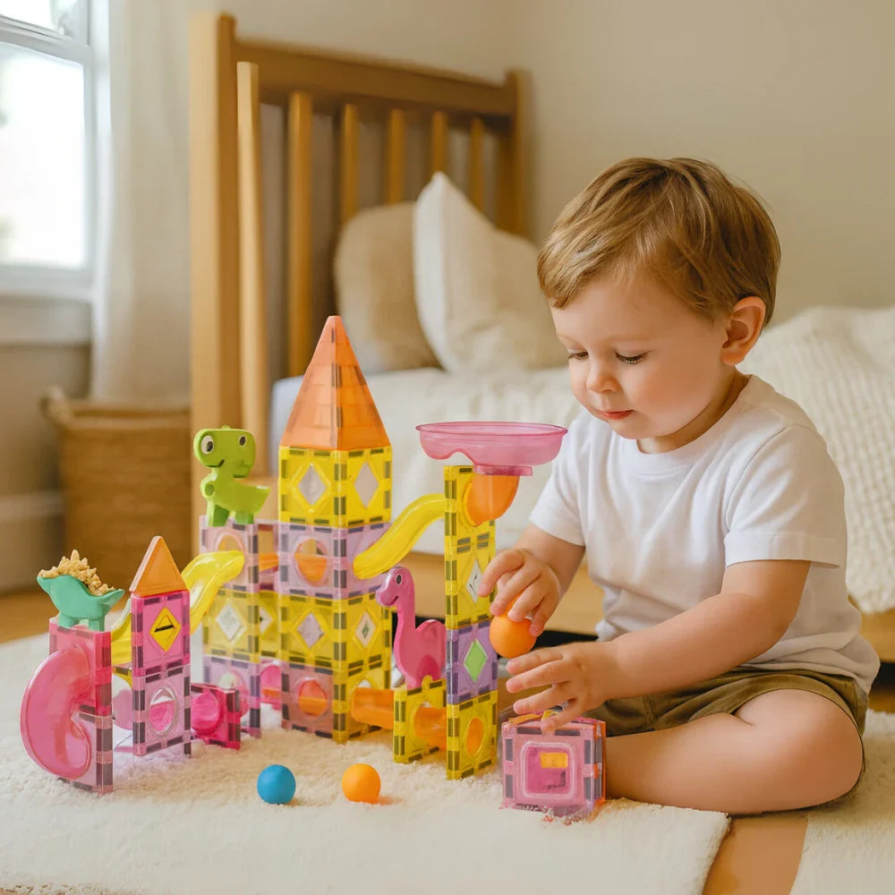 Juego Bloques Magneticos Construccion 69 Piezas Tobogan