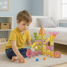 Juego Bloques Magneticos Construccion 69 Piezas Tobogan