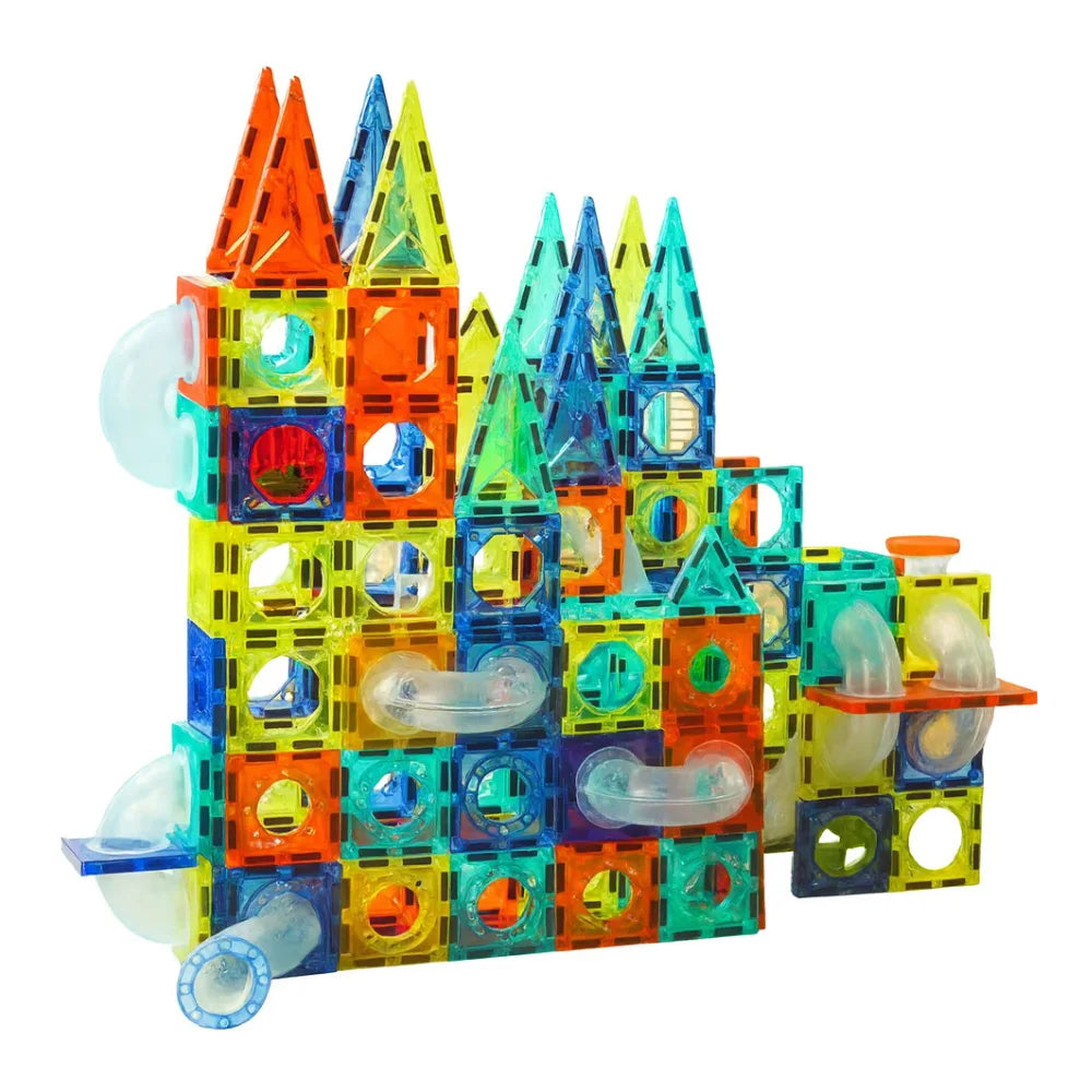 Juego Bloques Magneticos Construccion 73 Piezas Tobogan