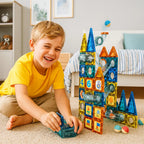 Juego Bloques Magneticos Construccion 73 Piezas Tobogan