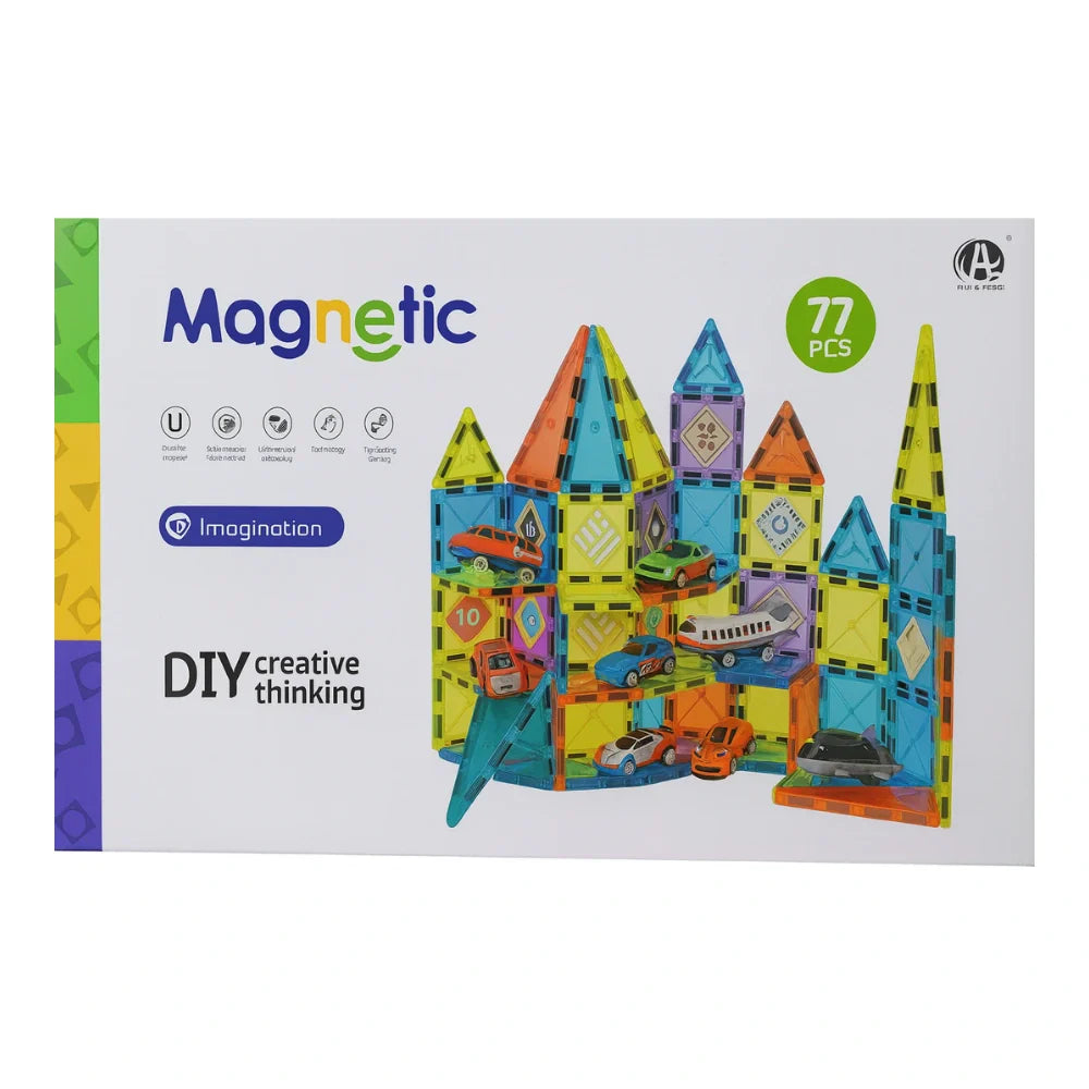 Juego Bloques Magneticos Construccion 77 Piezas Educativo