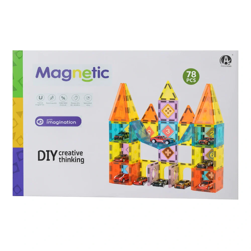 Juego Bloques Magneticos Construccion 78 Piezas Educativo