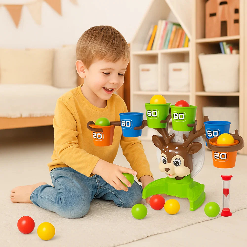 Juego De Encestar Pelotas Deer Bounce Juguete De Punteria