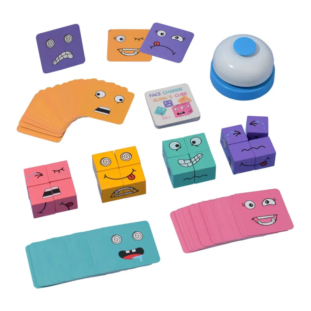 Juego De Expresion Cubo Cambia Cara De Colores Emoji