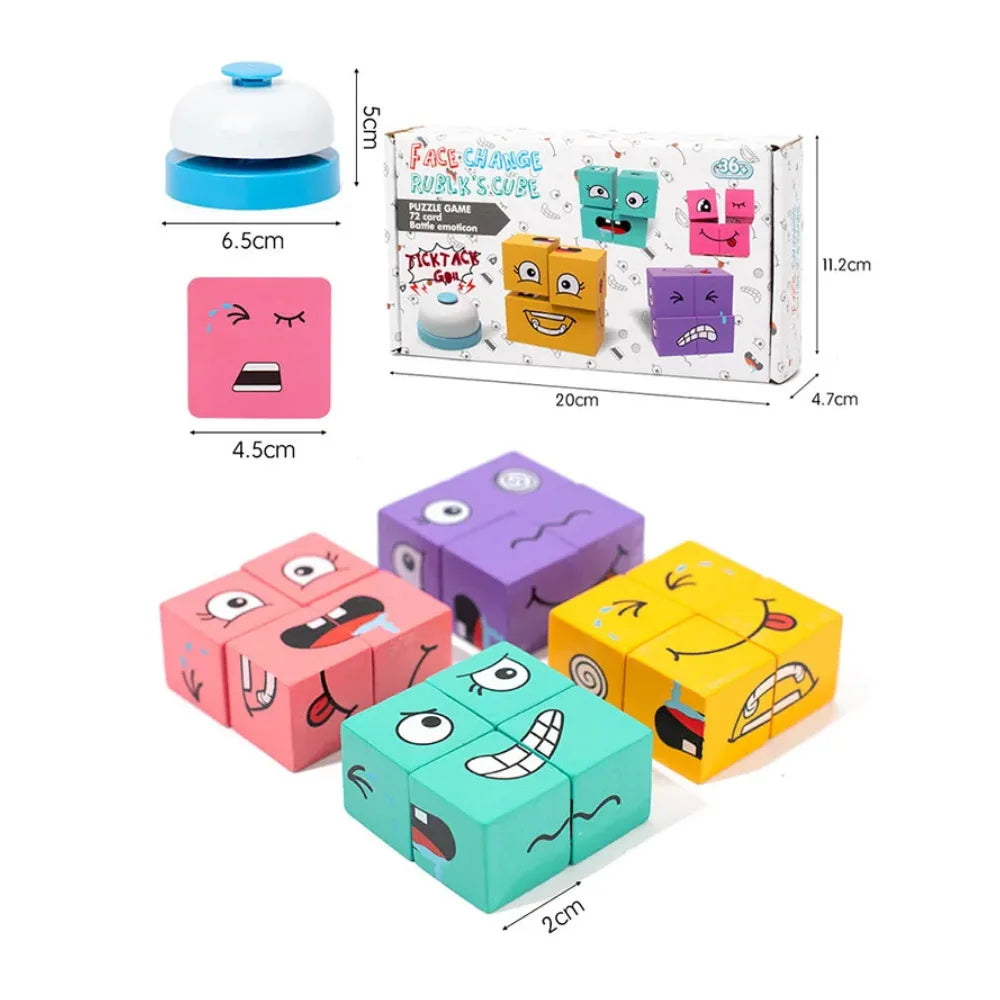 Juego De Expresion Cubo Cambia Cara De Colores Emoji