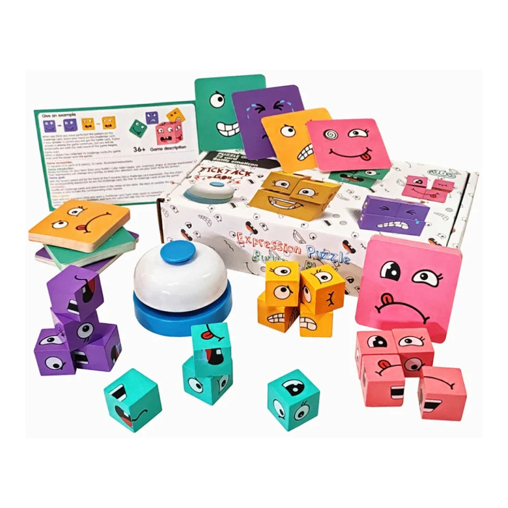 Juego De Expresion Cubo Cambia Cara De Colores Emoji