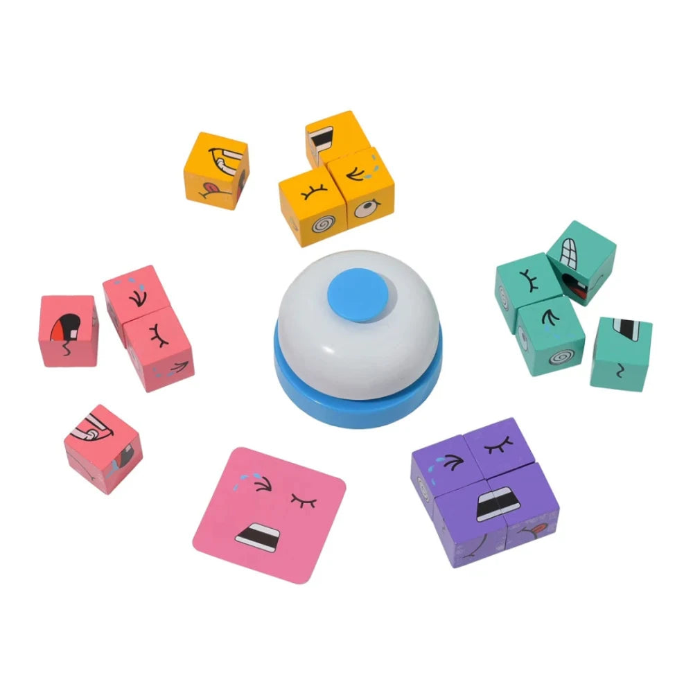 Juego De Expresion Cubo Cambia Cara De Colores Emoji