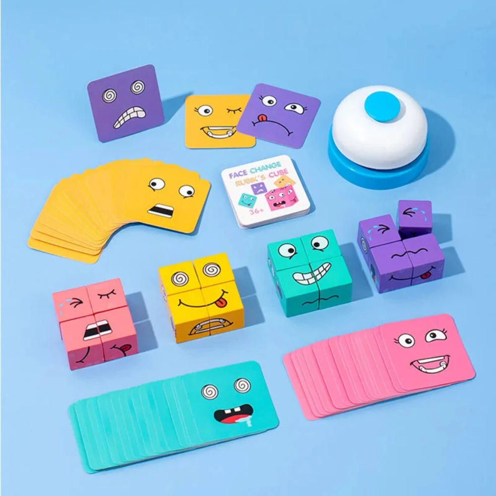 Juego De Expresion Cubo Cambia Cara De Colores Emoji