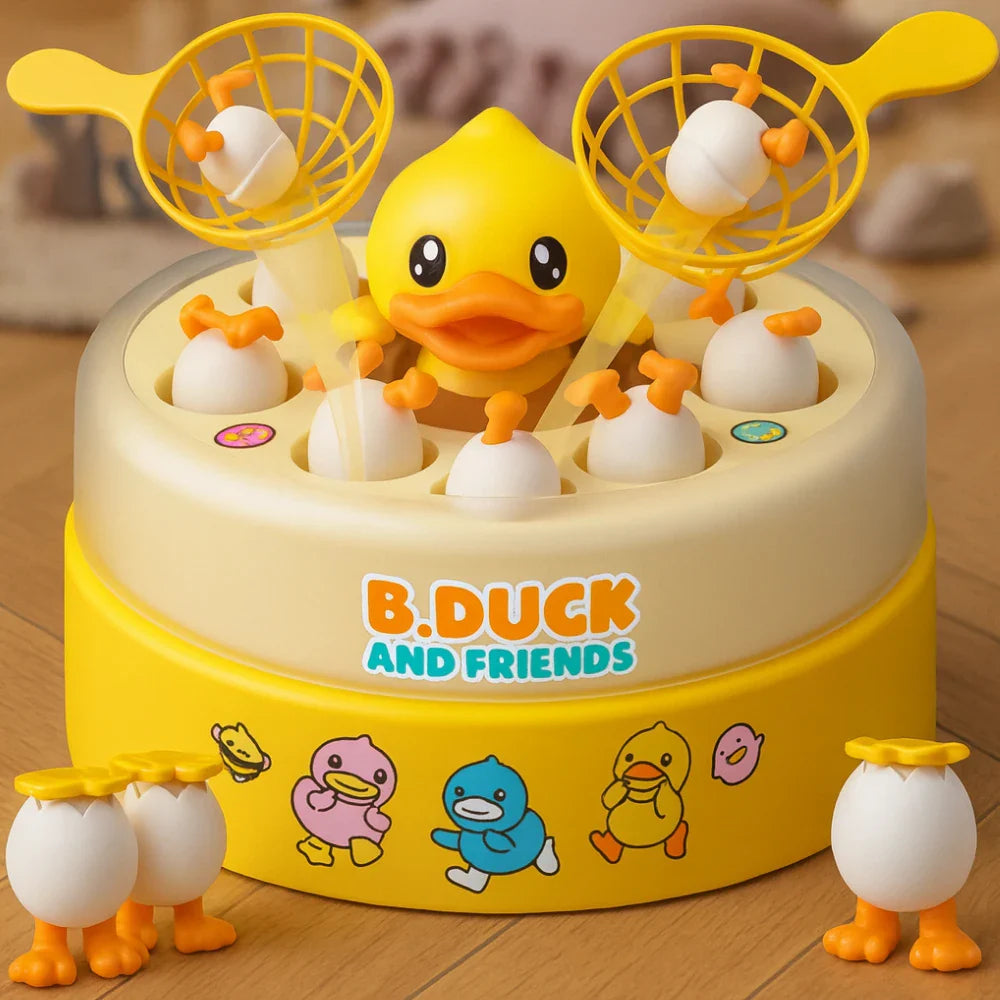 Juego De Mesa Captura Patitos Saltador Infantil Giratorio