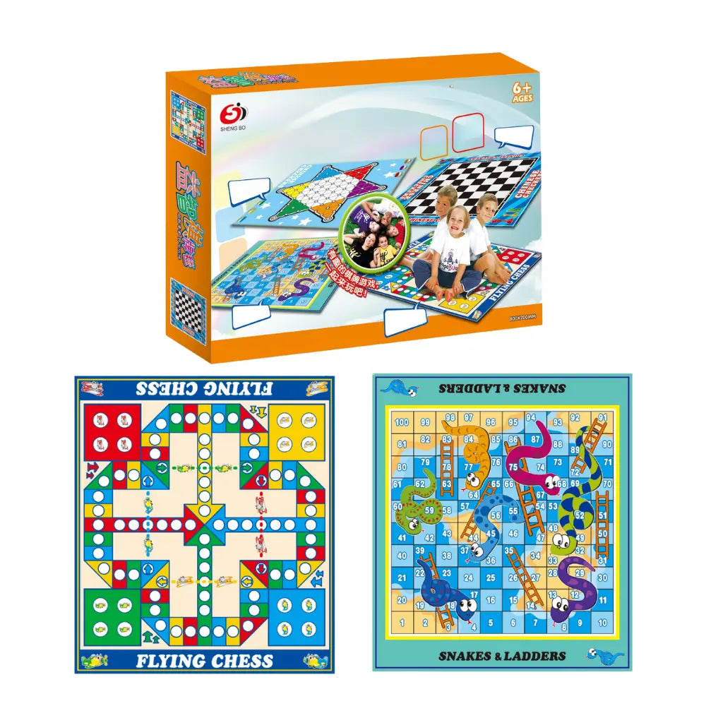 Juego Ludo y Serpientes y Escaleras Alfombra De Entretencion