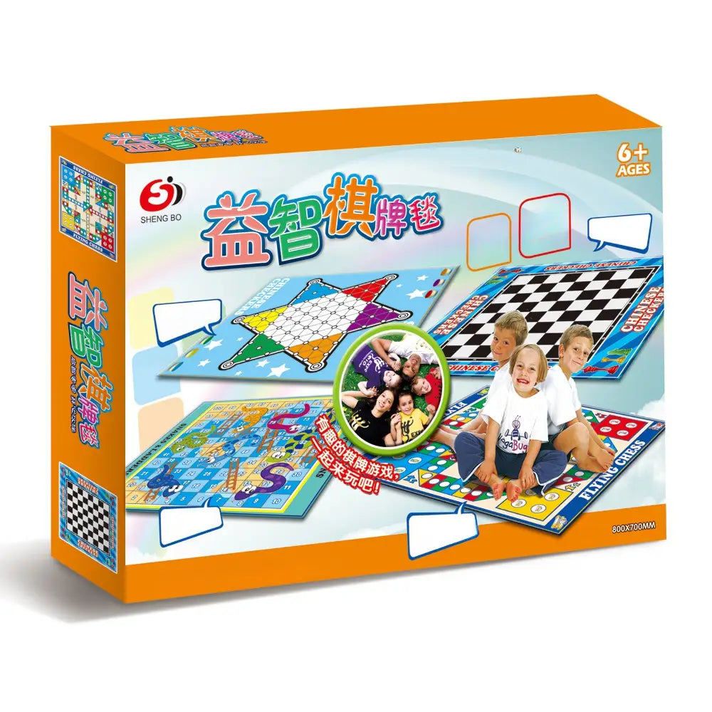 Juego Tablero Ajedrez Alfombra De Entretención Niños