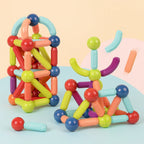 Juego Varillas de Construccion Magnetico Didactico 164 Piezas