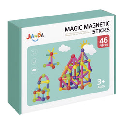 Juego Varillas De Construccion Magnetico Didactico 46 Piezas