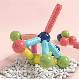 Juego Varillas De Construccion Magnetico Didactico 46 Piezas