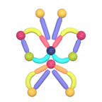 Juego Varillas De Construccion Magnetico Didactico 68 Piezas