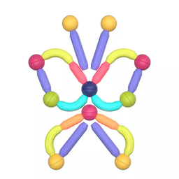 Juego Varillas De Construccion Magnetico Didactico 68 Piezas