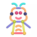 Juego Varillas De Construccion Magnetico Didactico 68 Piezas