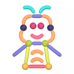 Juego Varillas De Construccion Magnetico Didactico 68 Piezas