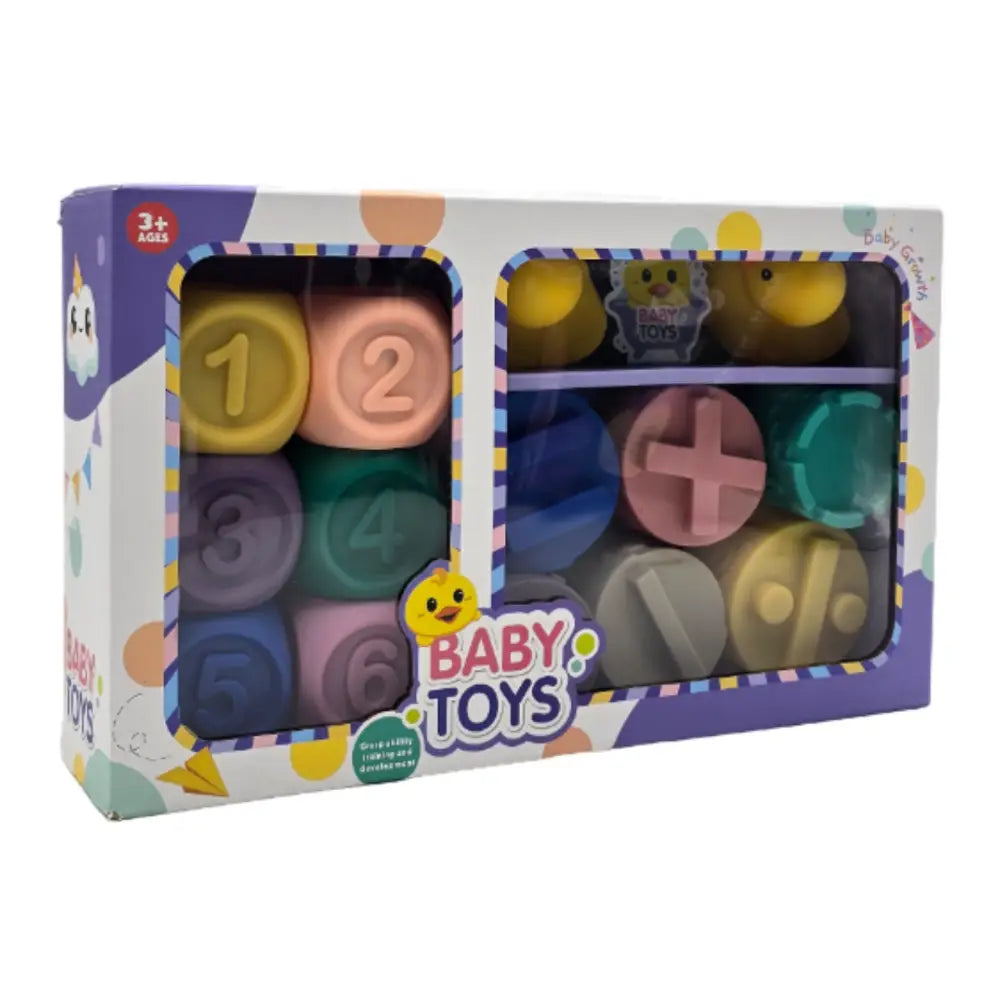 Juguete Didactico Para Bebe Sensorial Apilable Bloques Suave - Fliperex