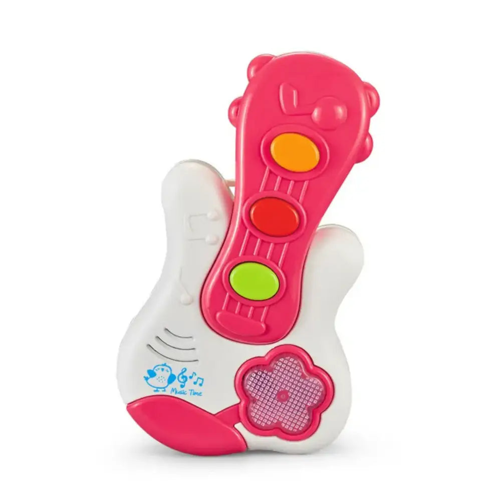 Juguete Piano Musical Con Luces Sonidos Forma Guitarra Bebe - Fliperex