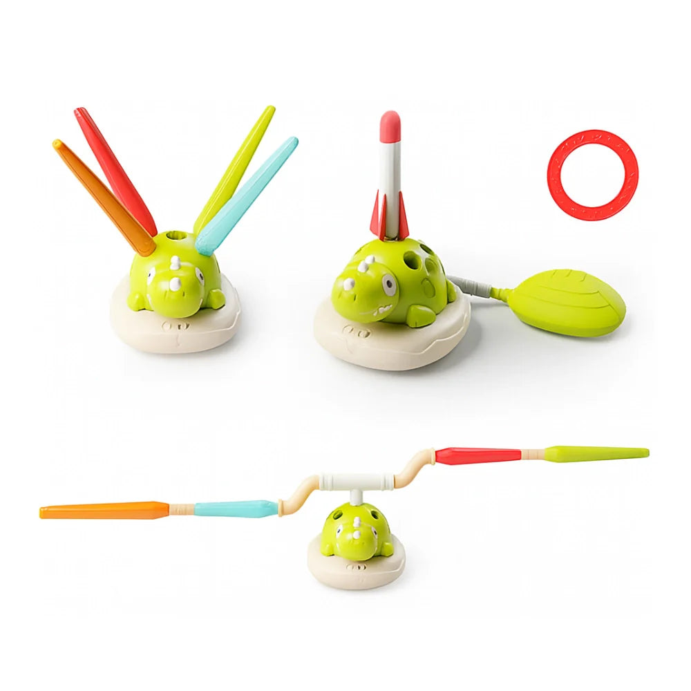 Juguete Deportivo Infantil 3 en 1 Dinosaurio Con Lanzador