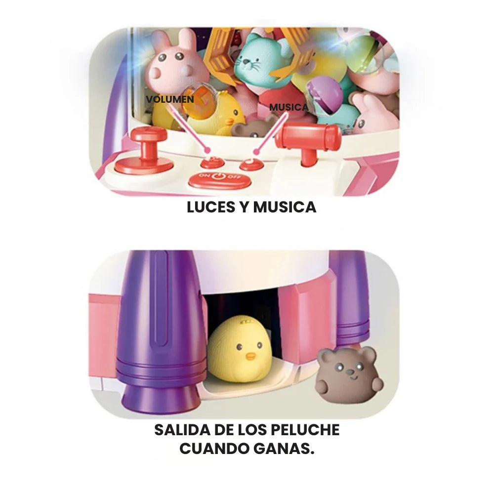 Juguete Maquina De Peluche Garra Premio Claw Machine Rosada