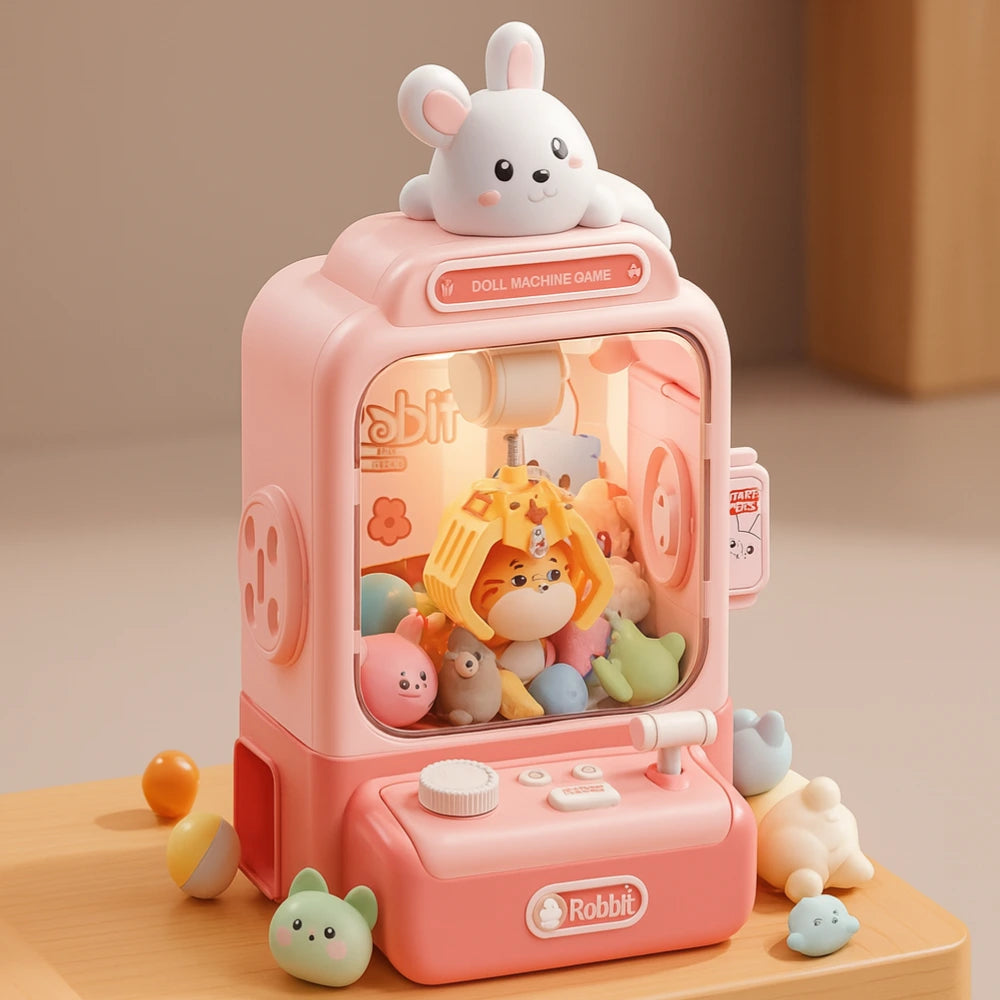 Juguete Mini Maquina Saca Peluche Garra Rabbit Fun Machine