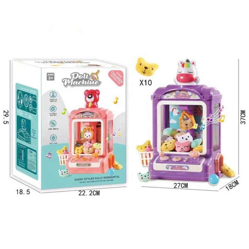 Juguete Mini Maquina Saca Peluche Garra Kawaii Doll Machine