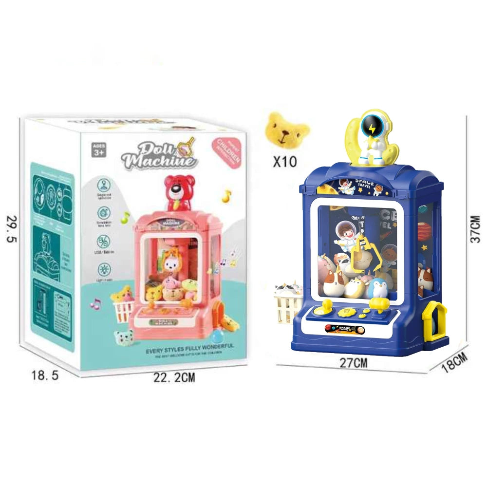 Juguete Mini Maquina Saca Peluche Garra Kawaii Doll Machine