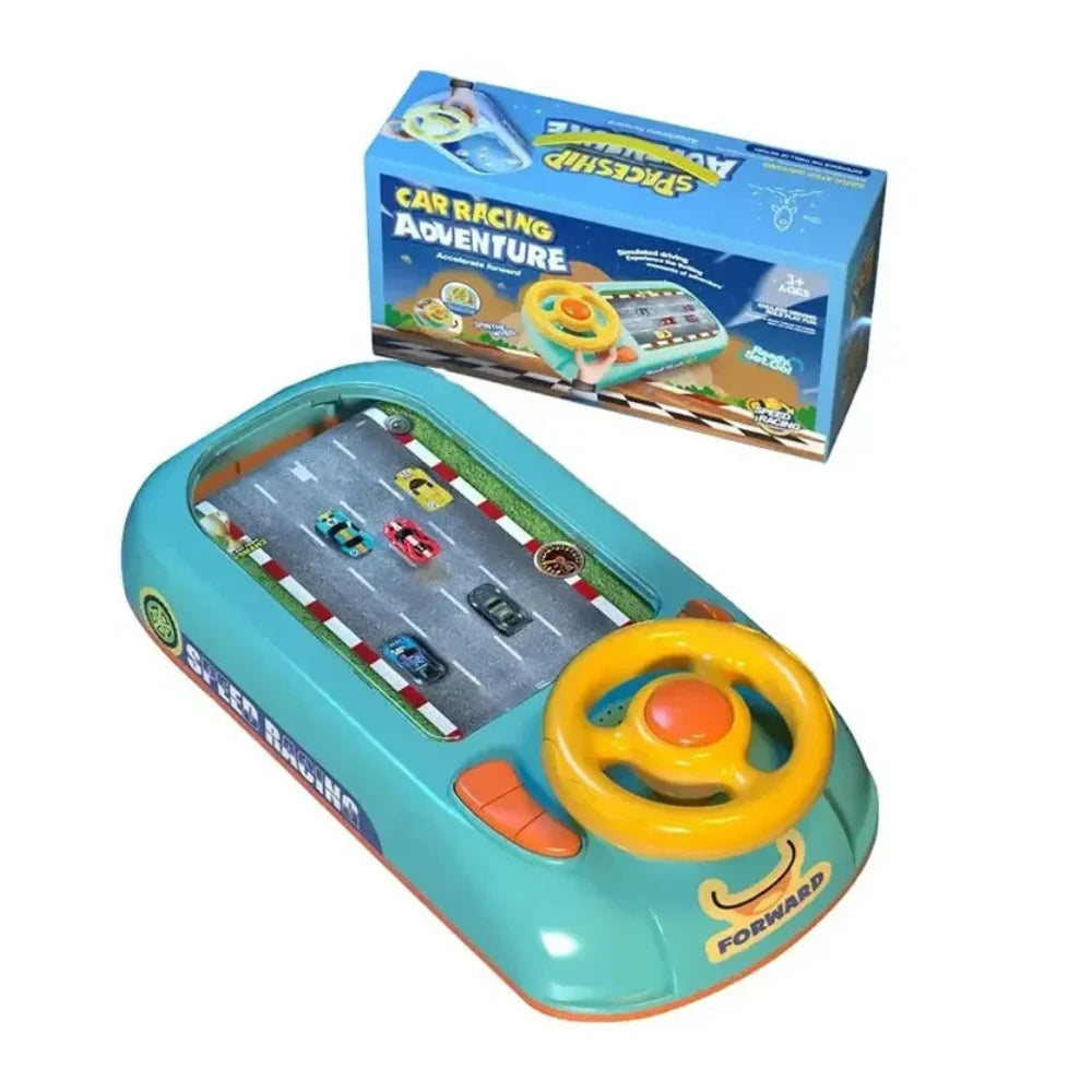 Juguete Simulador de Manejo Para Niños Con Volante Y Pista