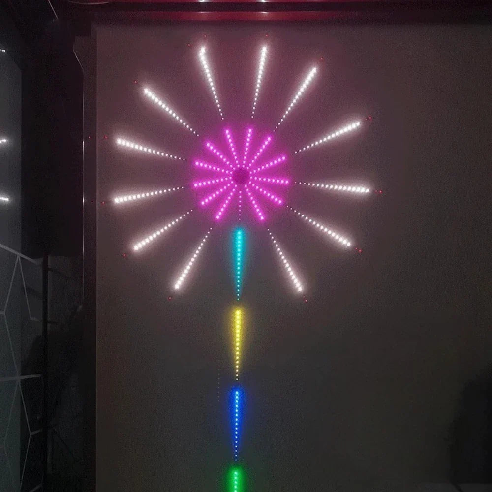 Kit Luces Fuegos Artificiales Rgb Decoracion Navidad Led