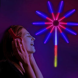 Kit Luces Fuegos Artificiales Rgb Decoracion Navidad Led