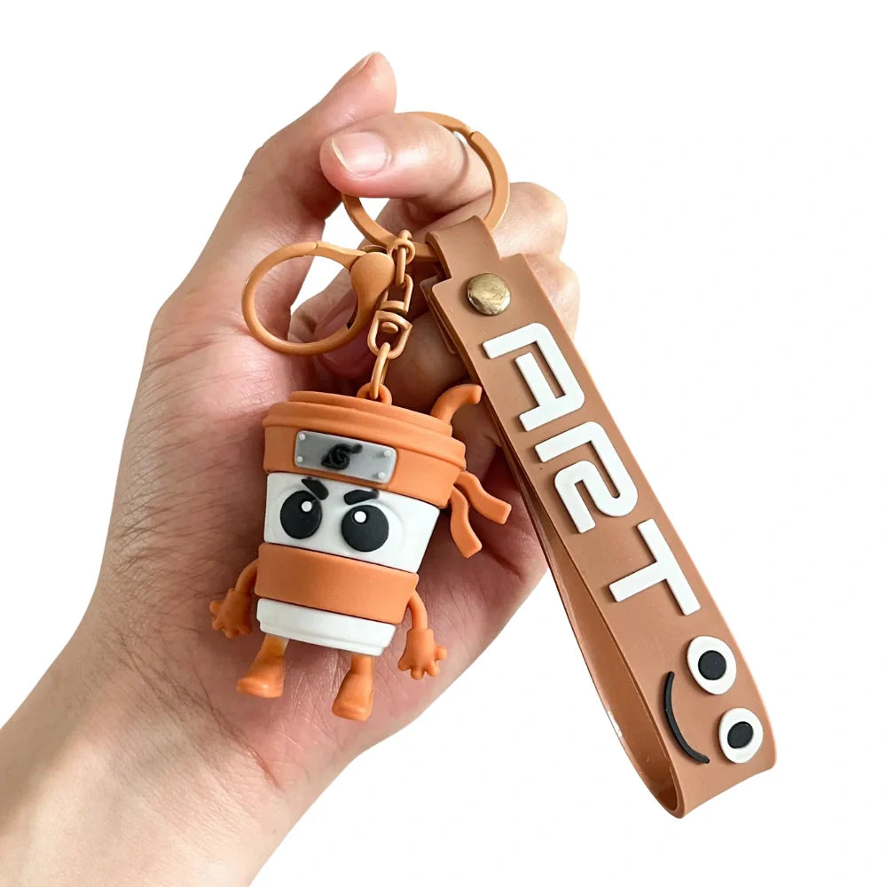 Llavero Colgante De Goma Brainrot Cappuccino Assassino