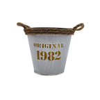 Macetero De Metal Canasto Con Diseños Maceta Balde - Fliperex