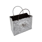 Macetero Florero Maceta Cartera Metálico Frances Le Jardin - Fliperex