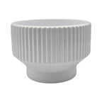 Macetero Maceta De Ceramica Copon Blanco Brillante L - Fliperex