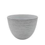Macetero Maceta Diseño Rayas Envejecido De Plastico Blanco S - Fliperex