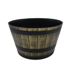 Macetero Plastico Diseño Efecto Barril De Madera Maceta L - Fliperex