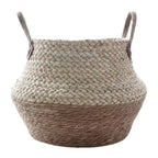 Macetero Cesto Maceta De Yute Tejida Plegable Con Asas L